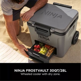 FrostVault 30QT/28L Wheeled Cooler with Dry Zone Slate Grey