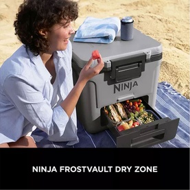 FrostVault 30QT/28L Wheeled Cooler with Dry Zone Slate Grey