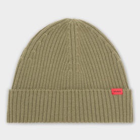 Xola Logo Tag Ribbed Beanie Hat