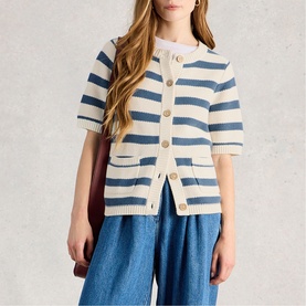Isabella Striped Patch Pocket Cardigan