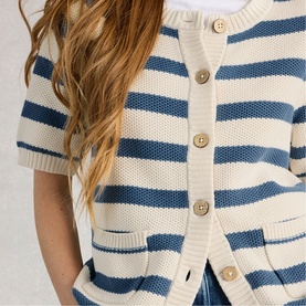 Isabella Striped Patch Pocket Cardigan
