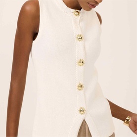 Single-Breasted Knit Waistcoat