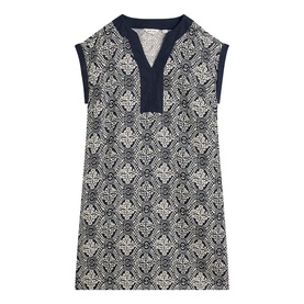 Jilly Printed Linen Shift Dress