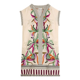 Jilly Printed Linen Shift Dress
