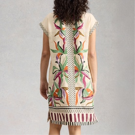 Jilly Printed Linen Shift Dress