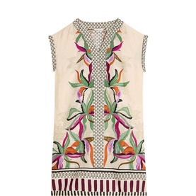 Jilly Printed Linen Shift Dress
