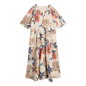 Kate Floral Button Front Flared Dress