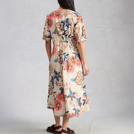 Kate Floral Button Front Flared Dress
