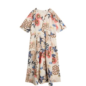 Kate Floral Button Front Flared Dress