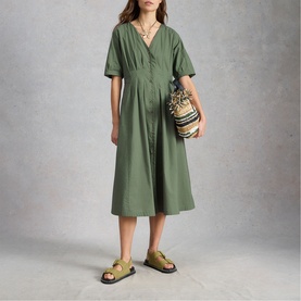 Kate Button Front Flared Dress
