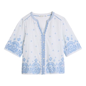 Lizzie Embroidered Border Blouse
