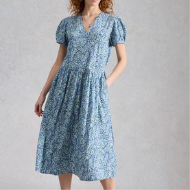 Leah Printed Flared Dress