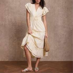 Ruffle Flared Dress