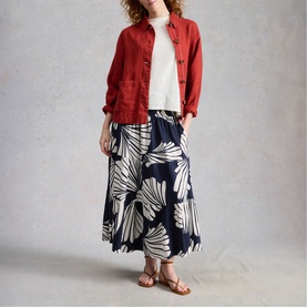 Marissa Printed Tiered Flared Skirt