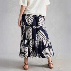 Marissa Printed Tiered Flared Skirt