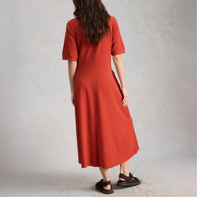 Megan Button Front Flared Dress