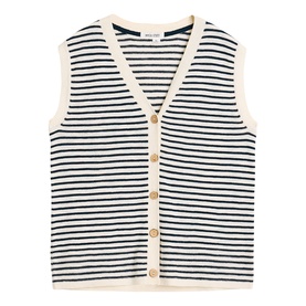 Nova Striped Button Front Top