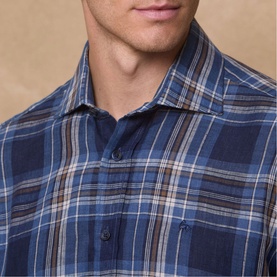 Nephin Linen Plaid Shirt