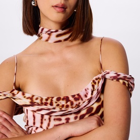 Orchid Printed Scarf Dress