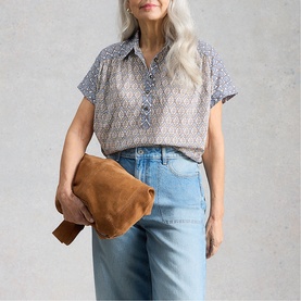 Orla Pop Over Printed Polo Shirt