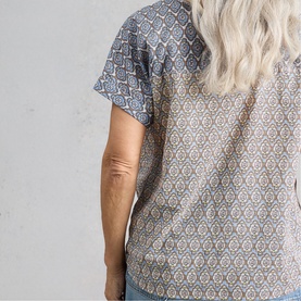 Orla Pop Over Printed Polo Shirt