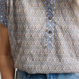 Orla Pop Over Printed Polo Shirt