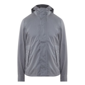 Paul Smith grey casual jacket with detachable hood, zip front fastening, and side pockets