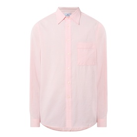 Paul Smith pink casual shirt with button placket, point collar, and single chest pocket