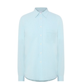 Patch Pocket Textured-Stripe Shirt