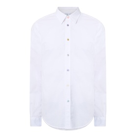 Contrast Button Tailored Fit Shirt
