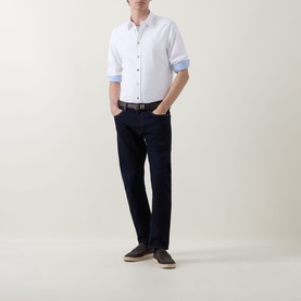 Contrast Button Tailored Fit Shirt
