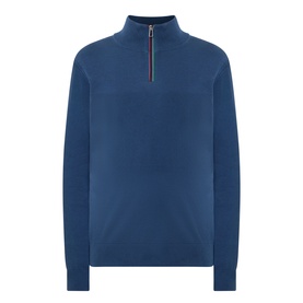 Stripe Half-Zip Sweater