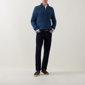 Stripe Half-Zip Sweater