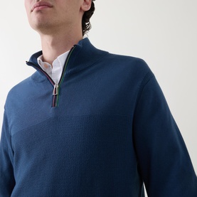 Stripe Half-Zip Sweater