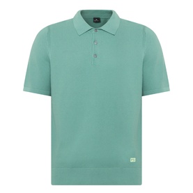 Textured Knit Polo Shirt