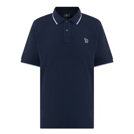 Zebra Logo Tipped Polo Shirt