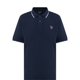 Zebra Logo Tipped Polo Shirt