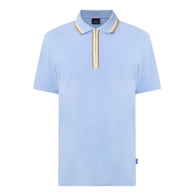 Stripe Half-Zip Polo Shirt