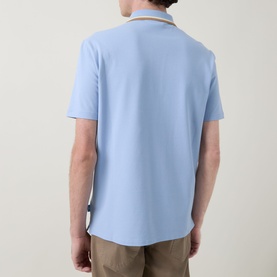 Stripe Half-Zip Polo Shirt