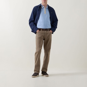 Stripe Half-Zip Polo Shirt