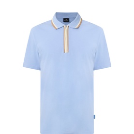 Stripe Half-Zip Polo Shirt