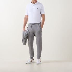 Zebra Logo Drawstring Cuffed Sweatpants