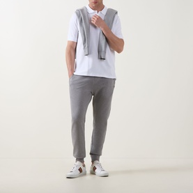 Zebra Logo Drawstring Cuffed Sweatpants