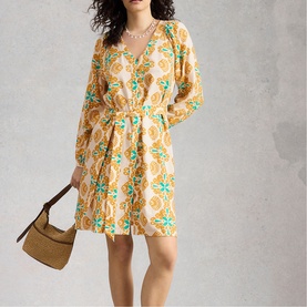 Petra Printed Mini Flared Dress