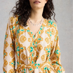 Petra Printed Mini Flared Dress