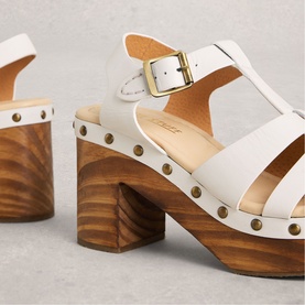 Phoebe Fisherman Clog Block Heels