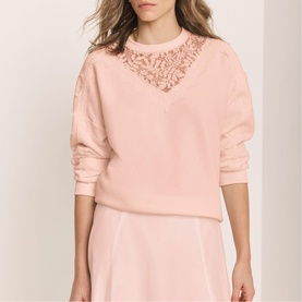 Lace Insert Sweatshirt