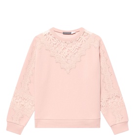 Lace Insert Sweatshirt