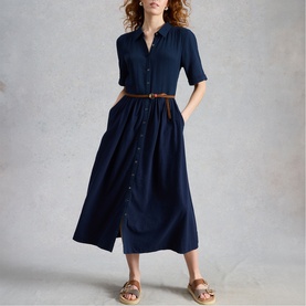 Rylee Double Cloth Shirt Dress