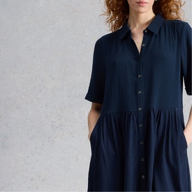 Rylee Double Cloth Shirt Dress
